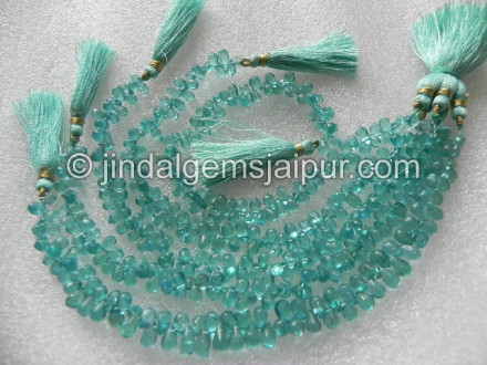 Sky Blue Apatite Plain Drops Beads